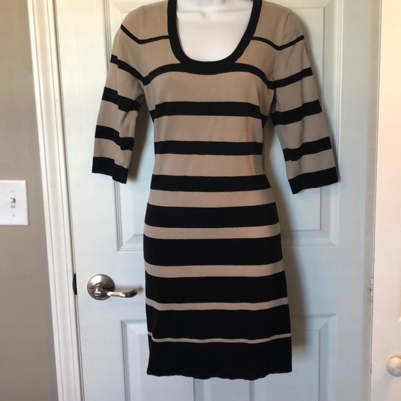 Calvin Klein Dresses & Skirts - Black and Tan Calvin Klein sweater dress